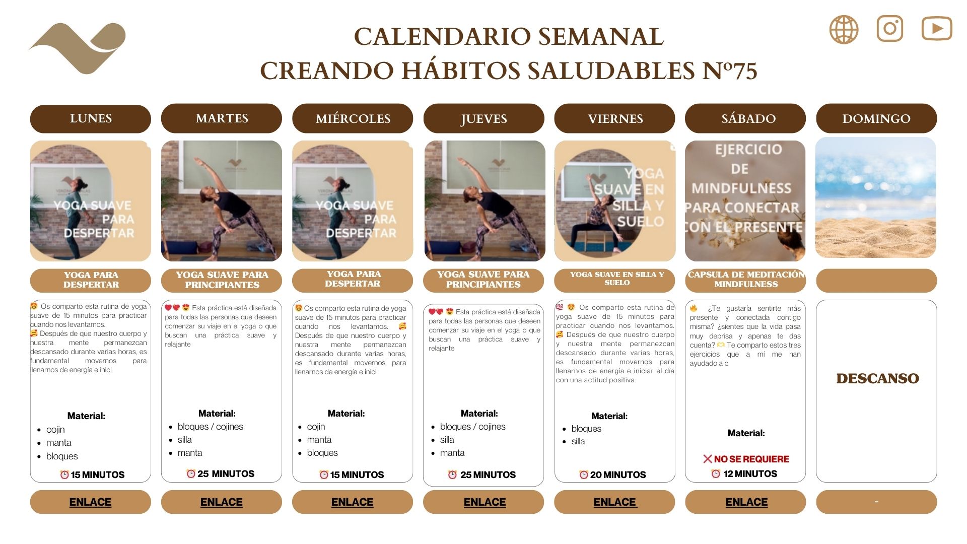 Calendario de practica de yoga suave facil- Veronica Salas Calendario de practica de yoga suave facil- Veronica Salas